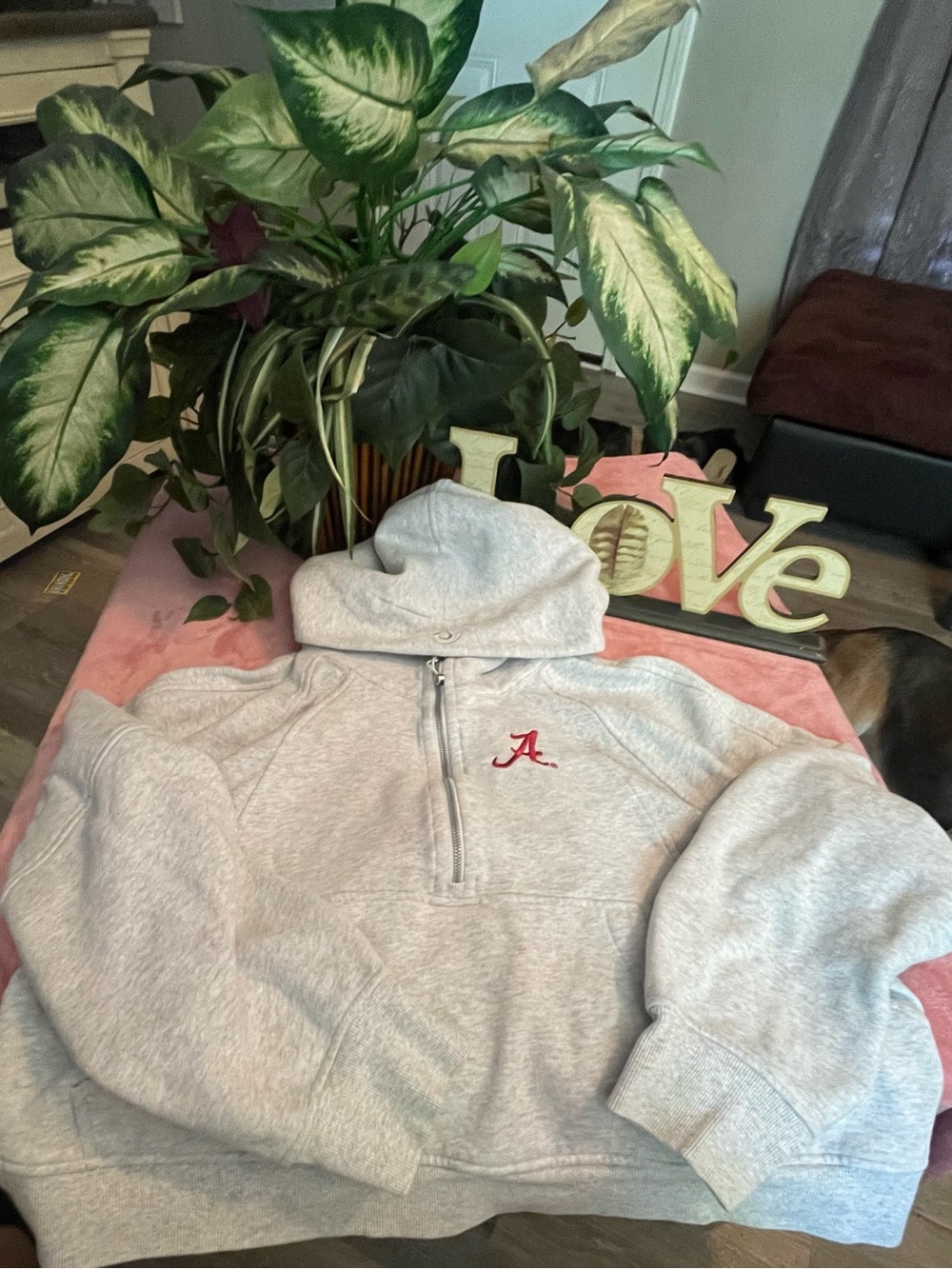 lululemon athletica Light Gray Zip Hoodie with Subtle Logo